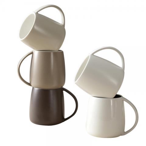 Ceramic Coffee Mug with Big C Handle