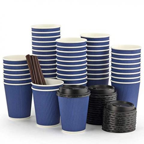 Paper cups with lids
